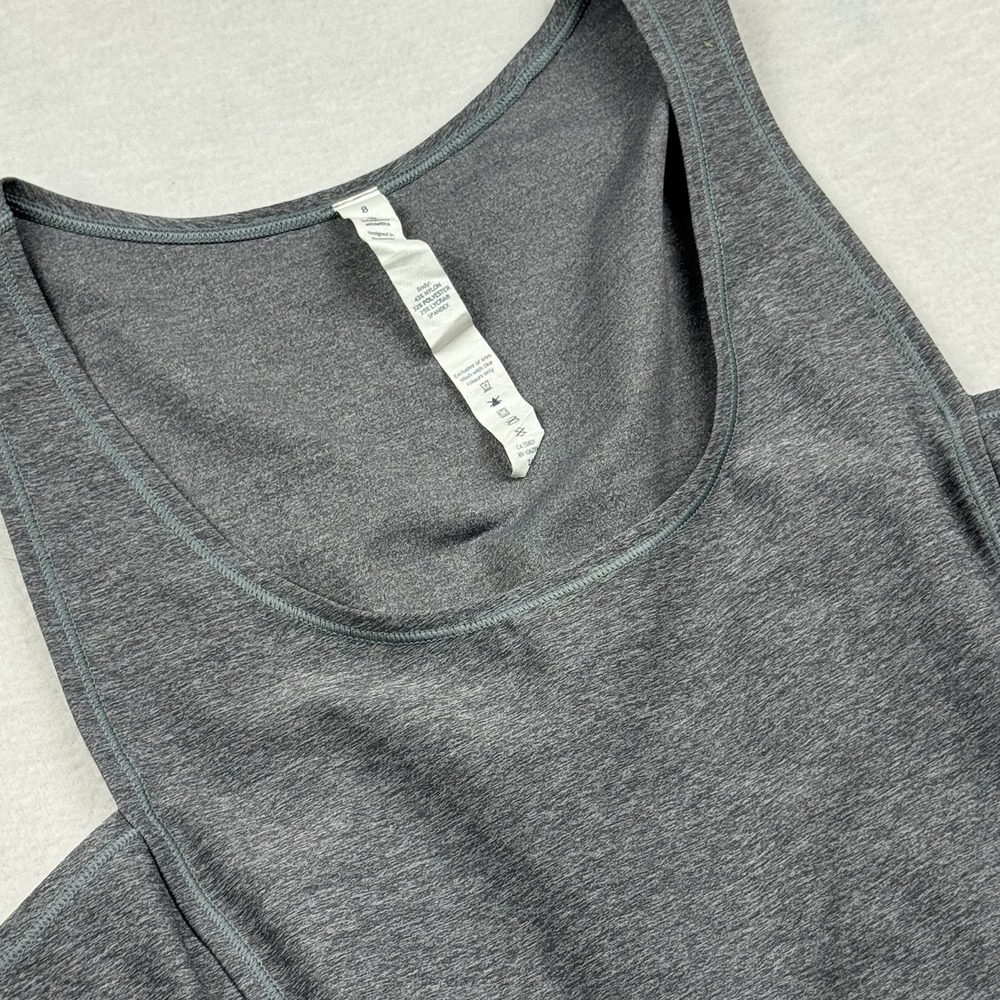 Lululemon Sweaty or Not Tank‎ Top Heathered Slate Gray Size 8